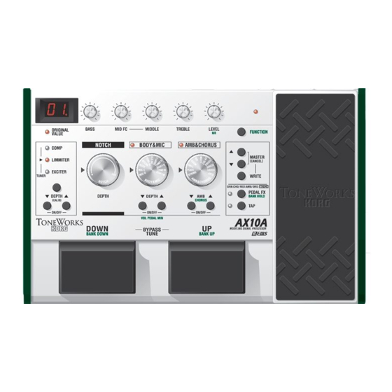 Korg ToneWorks AX10A Easy Start