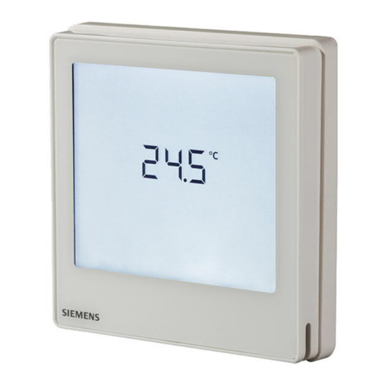 Siemens RDF300.02 Flush Mount Room Thermostat Operating Instruction 