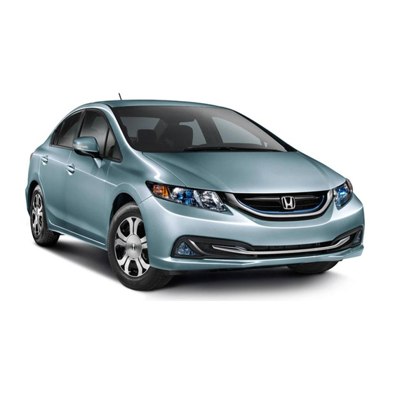 Honda 2013 Civic Hybrid Technology Reference Manual