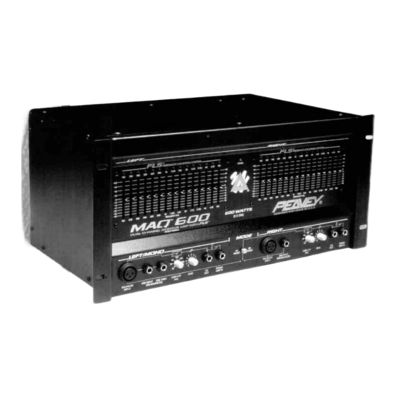 Peavey MAQ 600 Operating Manual