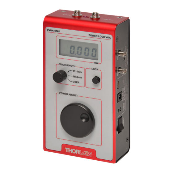 THORLABS EVOA1550F User Manual