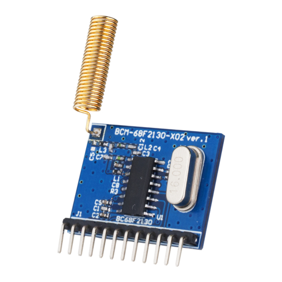 Holtek BC68F2130 Manual