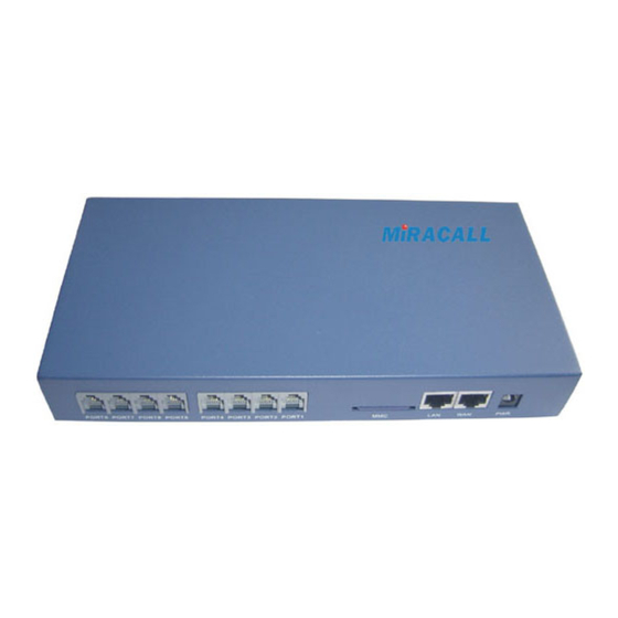 Miracall Technology IP PBX MC-IP8008 User Manual
