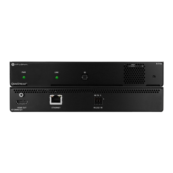 Atlona AT-OMNI-521 Installation Manual