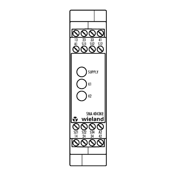 Wieland SNA 4043KE Manuals