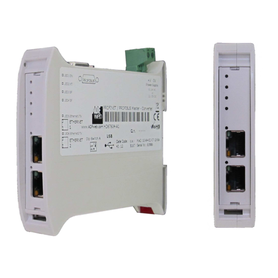 ADF Web PROFINET Master HD67B70-232-A1 User Manual