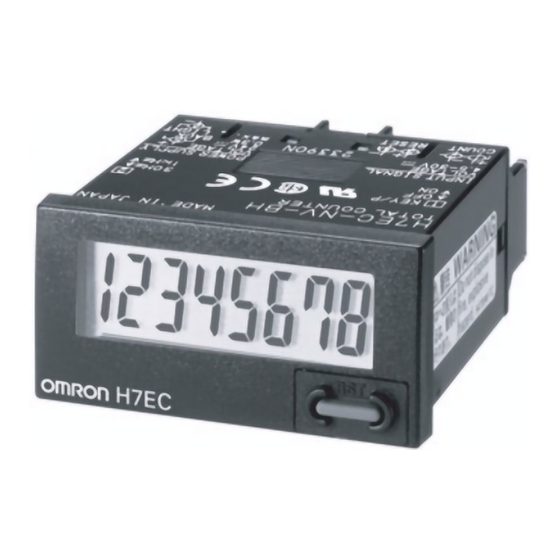 User Manuals: Omron New H7E Series Totalizer
