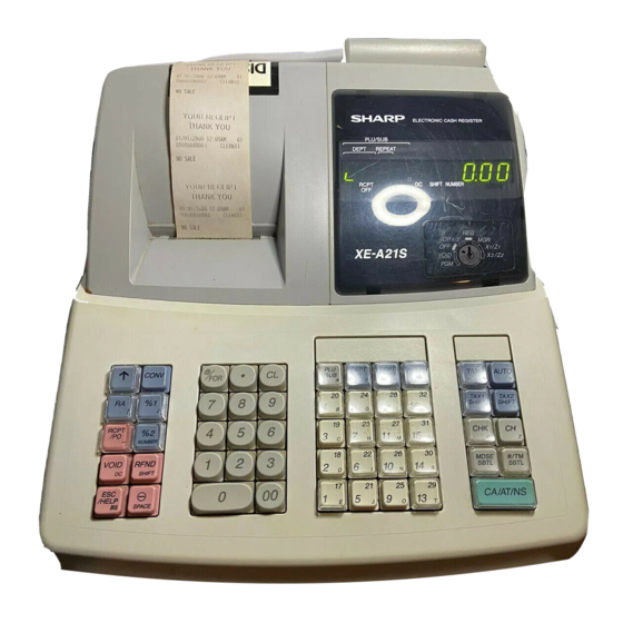 Sharp XEA21S - Thermal Fax Machine Manuals