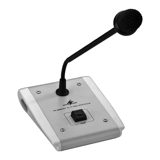 Monacor PA-5000PTT Installation Instructions