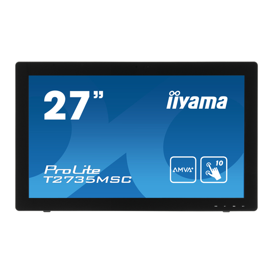 Iiyama ProLite T2735MSC-B1 Manuals