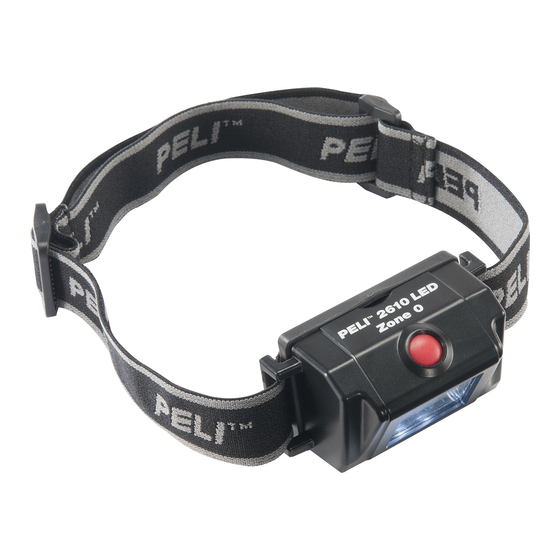 Pelican HeadsUp Lite 2610 LED Instruction Manual