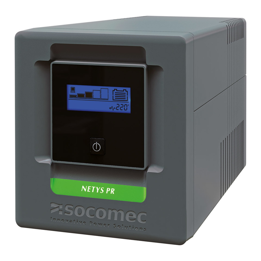 socomec NETYS PR Operating Manual