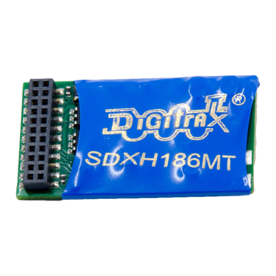 Digitrax SoundFX SDXH186MT Manuals