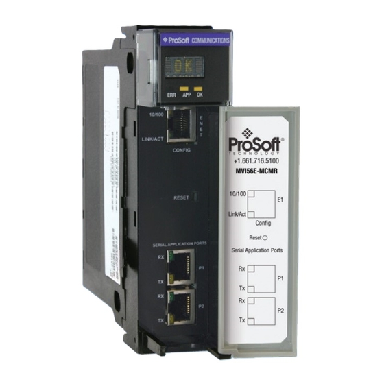 ProSoft inRAx MVI56E-MCMR Quick Start Manual