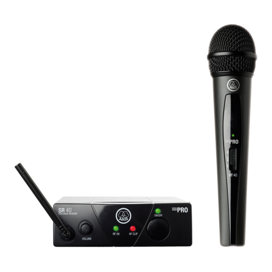 AKG WMS40 Mini Dual Quick Start Manual