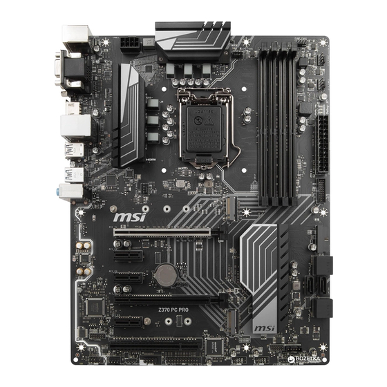 MSI Z370 PC PRO Manual