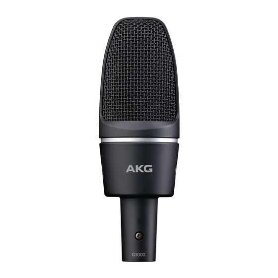 Harman AKG C3000 User Instructions
