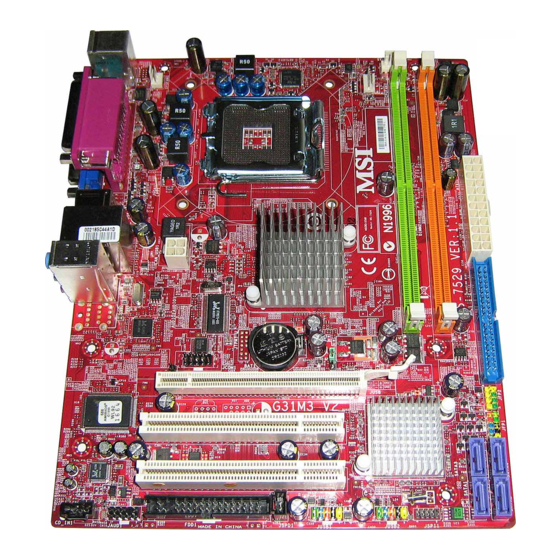 MSI G31M3-L V2 - Motherboard - Micro ATX Manuals