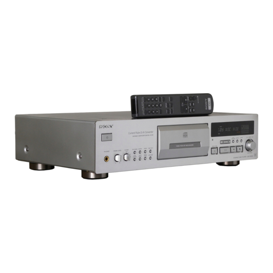 Sony CDP-XB920 Operating Instructions Manual