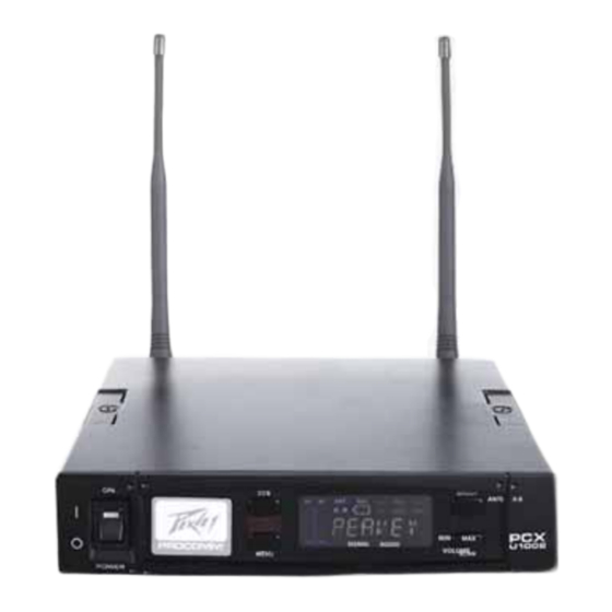 Peavey PRO COMM U1002 Operating Manual