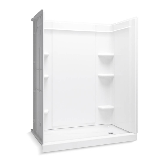 Sterling Plumbing Shower Receptor and Wall Surround with Backer Boards 72130106 Specification Sheet
