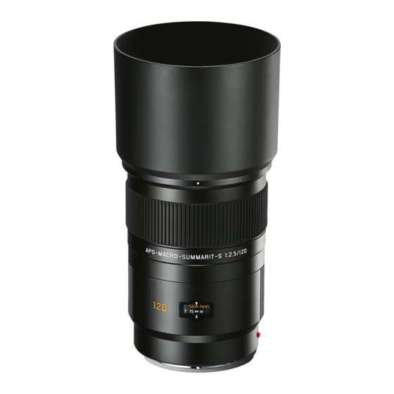 Leica SUMMARIT-S 1:2.5/120mm ASPH Instructions Manual