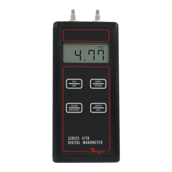 Dwyer Instruments 477B Series Installation & Operating Instructions