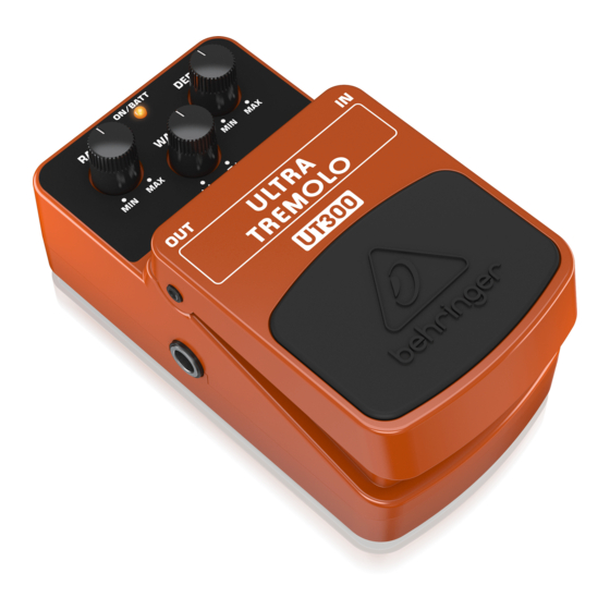 Behringer ULTRA TREMOLO UT300 Manual