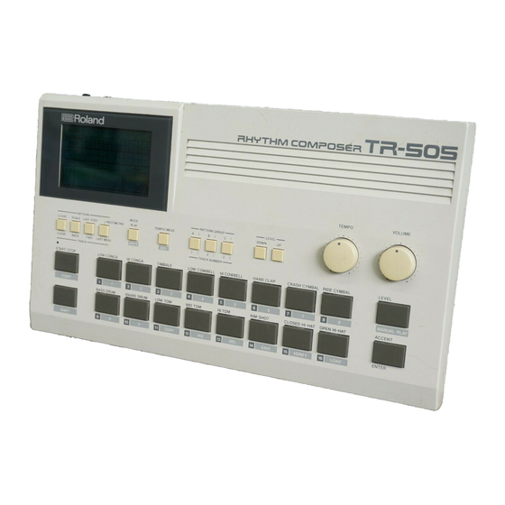 Roland TR-505 Owner's Manual