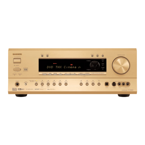 Onkyo TX-SR800 Service Manual