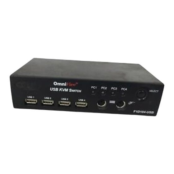 Belkin OmniView F1D104-USB User Manual