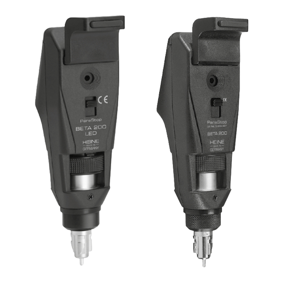 HEINE BETA 200 LED Retinoscope Quick Start Manual