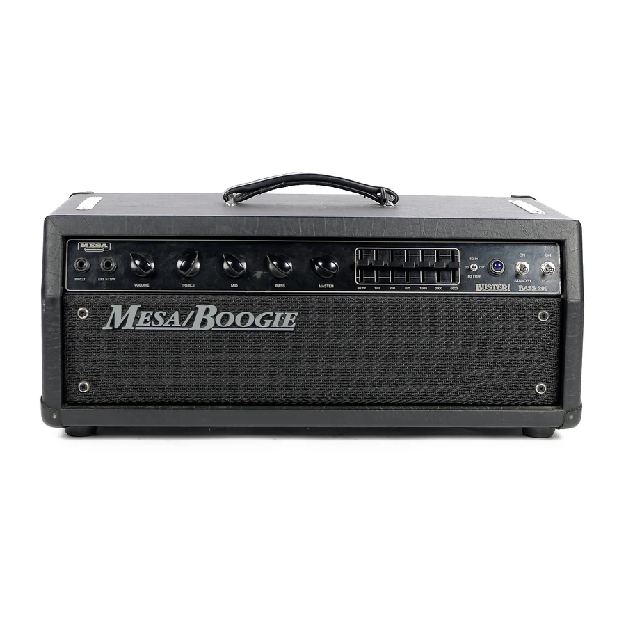 Mesa/Boogie Buster! Bass 200 Owner's Manual
