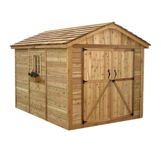OLT 8x12 SpaceMaker Garden Shed Assembly Manual