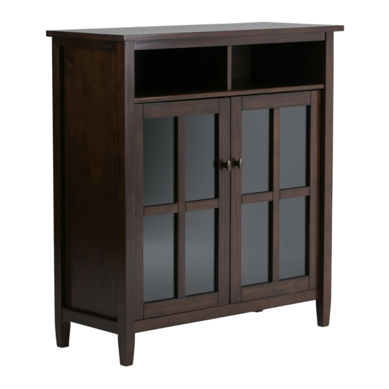 Simpli Home Wyndenhall Brooklyn + Max Warm Shaker AXWSH005-TB Manual