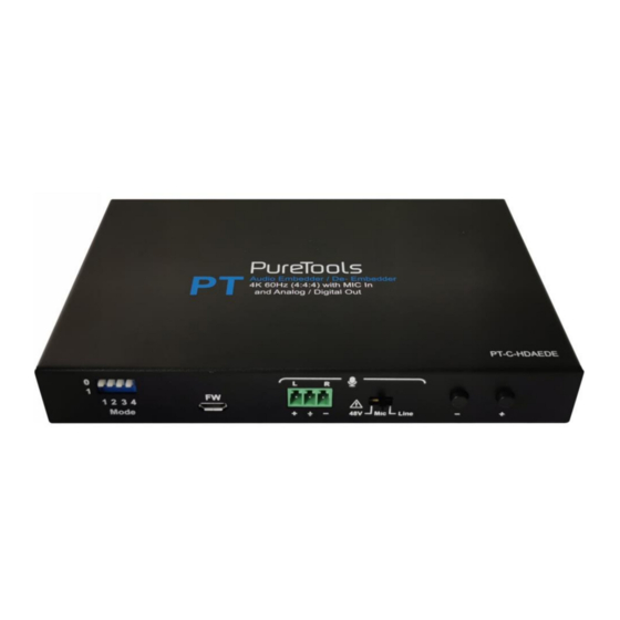 PureTools PT-C-HDAEDE User Manual