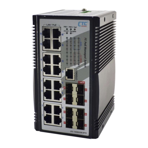 CTC Union IFS-1608GSM-8PH Quick Installation Manual