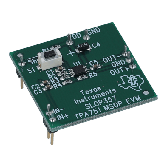 Texas Instruments TPA751 MSOP User Manual