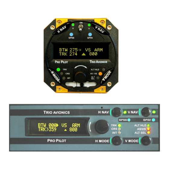 Trio Avionics Pro Pilot Operation And Installation Manual