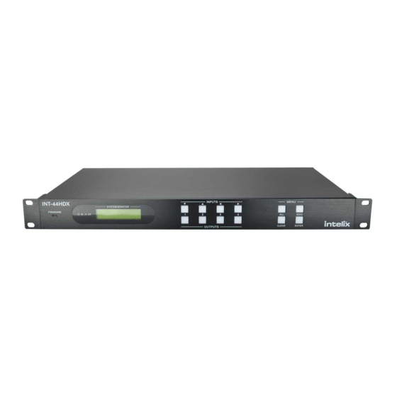 Intelix INT-44HDX Installation And Operation Manual