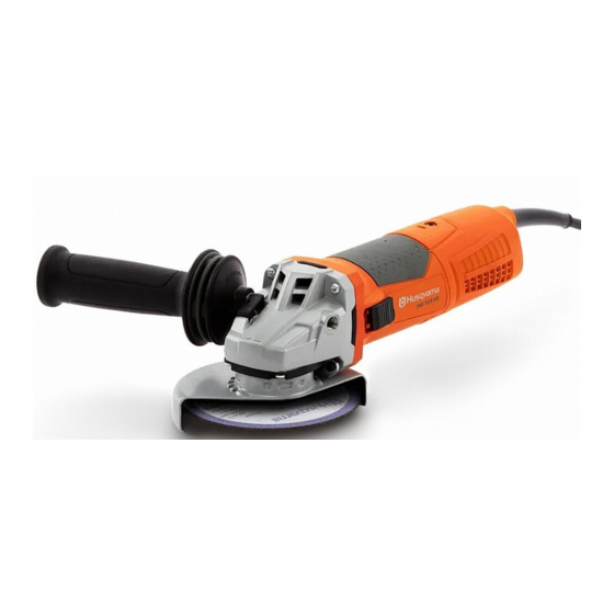 User Manuals: Husqvarna HG 125 VS Speed Angle Grinder