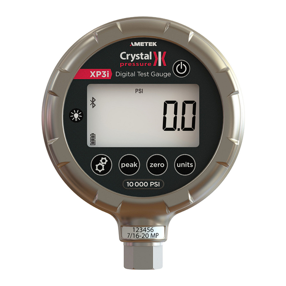 Ametek Crystal pressure XP3i Operation Manual