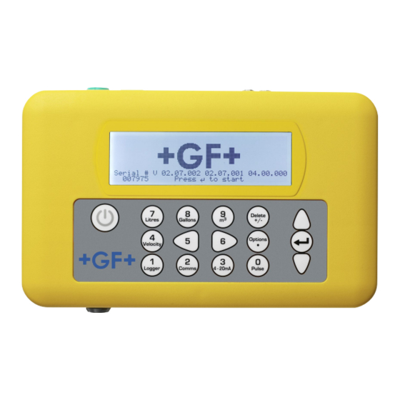 User Manuals: GF PORTAFLOW 330 Ultrasonic Flow Meter