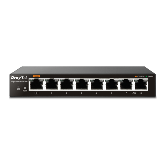 Draytek VigorSwitch G1080 Quick Start Manual