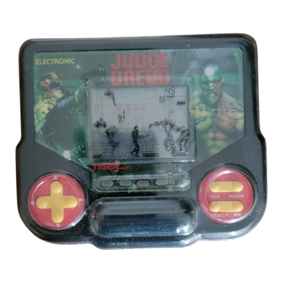 Tiger Electronics Judge Dredd 78-581 Instructions Manual