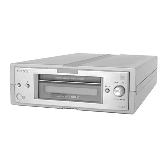 Sony MDS-PC3 M-crew Service Manual