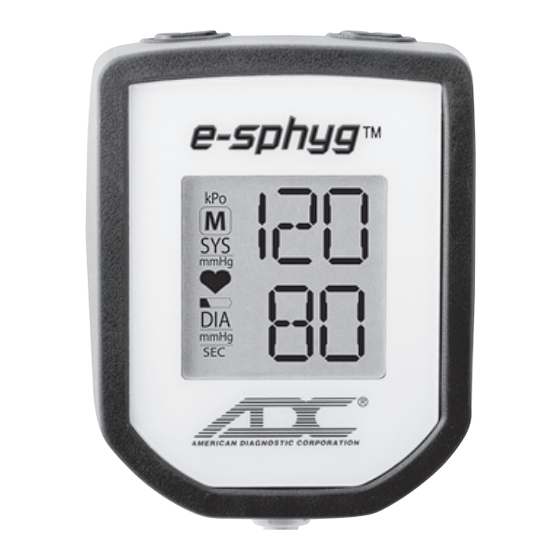 ADC Diagnostix e-sphyg Care And Maintenance