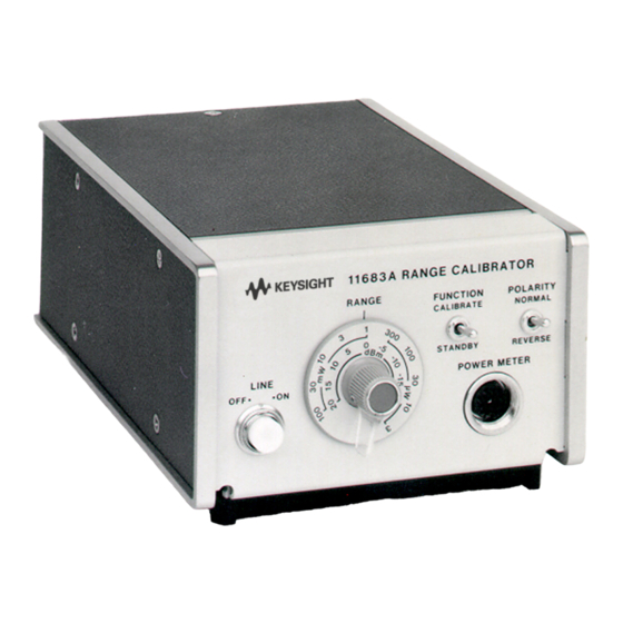 Keysight 11683A Power Meter Calibrator Manuals