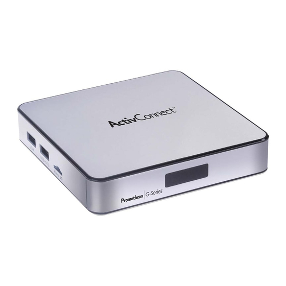 promethean ActivConnect G Series Installation Manual