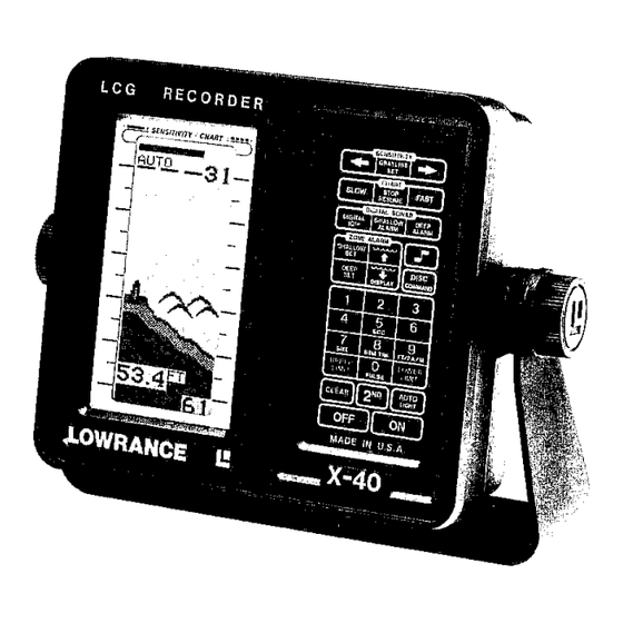 Lowrance X-40 Sonar Fishfinder Manuals